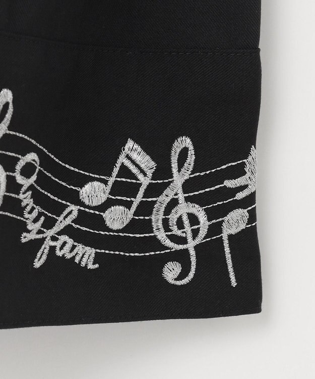 ANY KIDS モノトーン音符ジャンパースカート ブラック