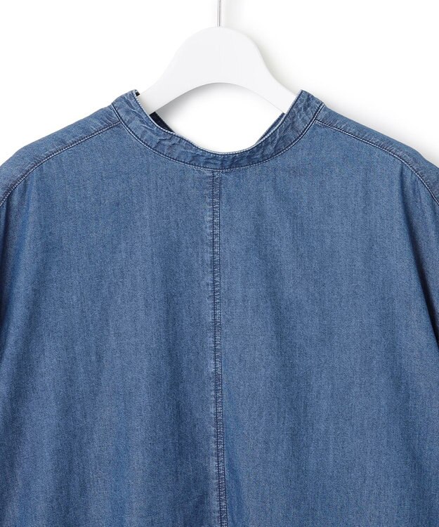 23区 【SLOW/一部店舗限定】ライトオンス デニム バックリボン ブラウス ブルー系