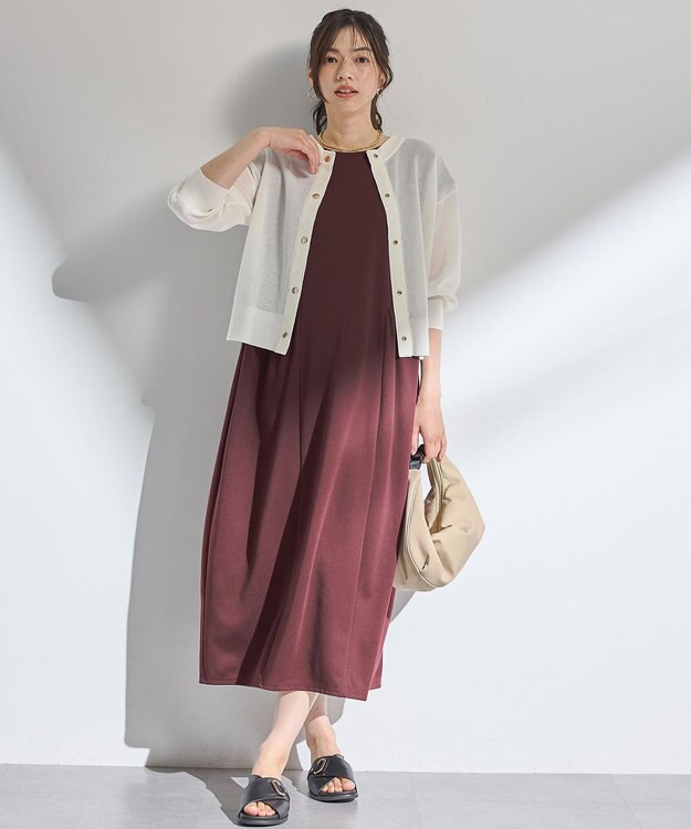 ANY シアーニットショートカーディガン エクリュ