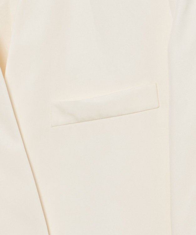 JOSEPH ソフトコットンシルク　ノーカラージャケット Ivory