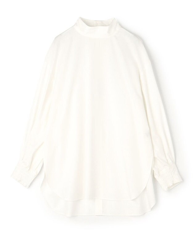 UNFILO ハイネックブラウス ホワイト