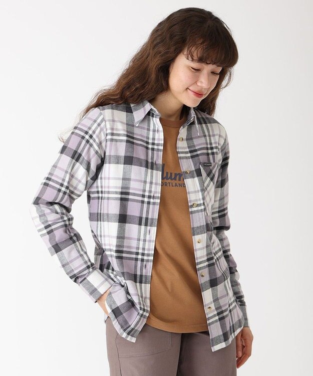 Columbia Columbia/ ウィメンズキャリコベイシンフランネルロングスリーブシャツ /コロンビア Shark Multiplaid