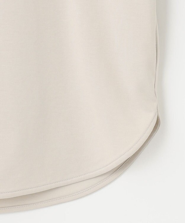 J.PRESS LADIES 【吸水速乾】プレーティングジャージー シャツテール カットソー ライトグレー系