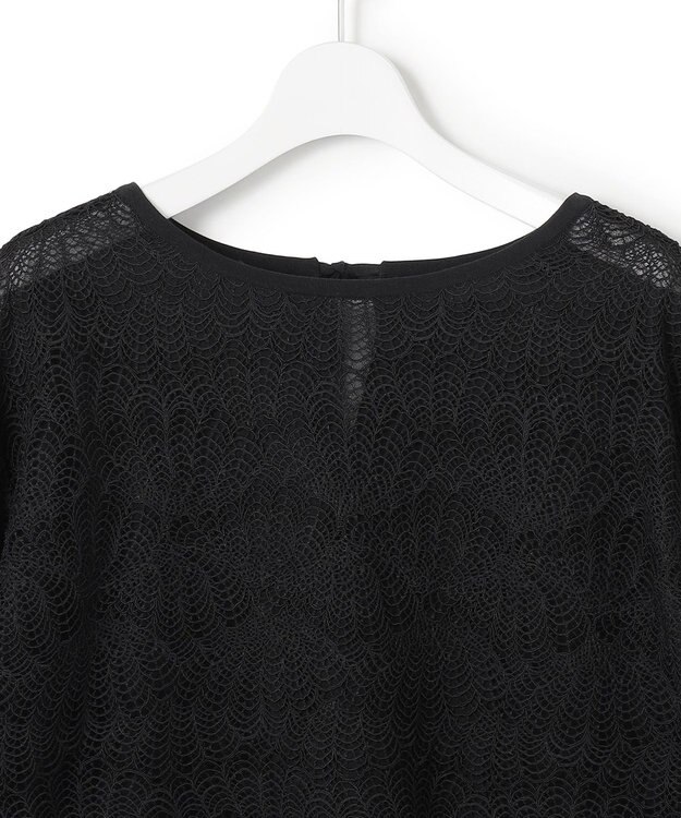 23区 L 【先行予約】ラッセルレース 2WAY ニット ブラック系