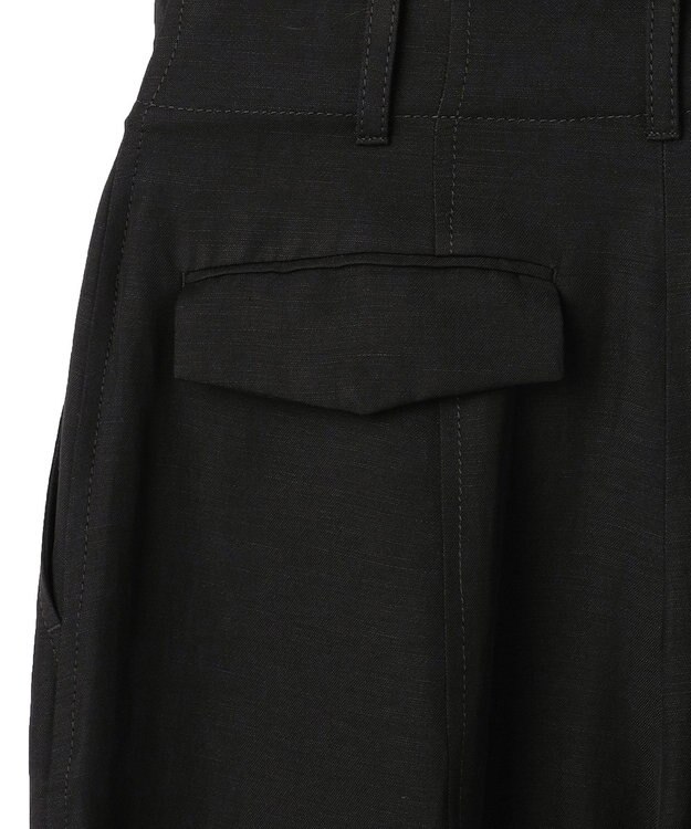 BEIGE， BERNARD / リネン混 ヘムタグ 2WAYパンツ Black