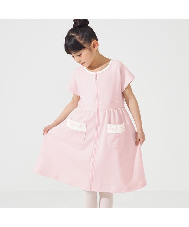 Chacott ジップアップワンピース ベビーピンク