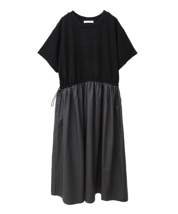 Green Parks ドロストドッキングワンピース Charcoal Gray