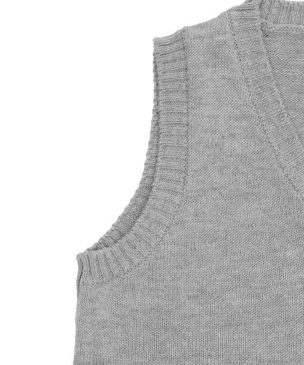 WEGO 【SCHOOLITEM】ベーシックニットベスト 杢グレー