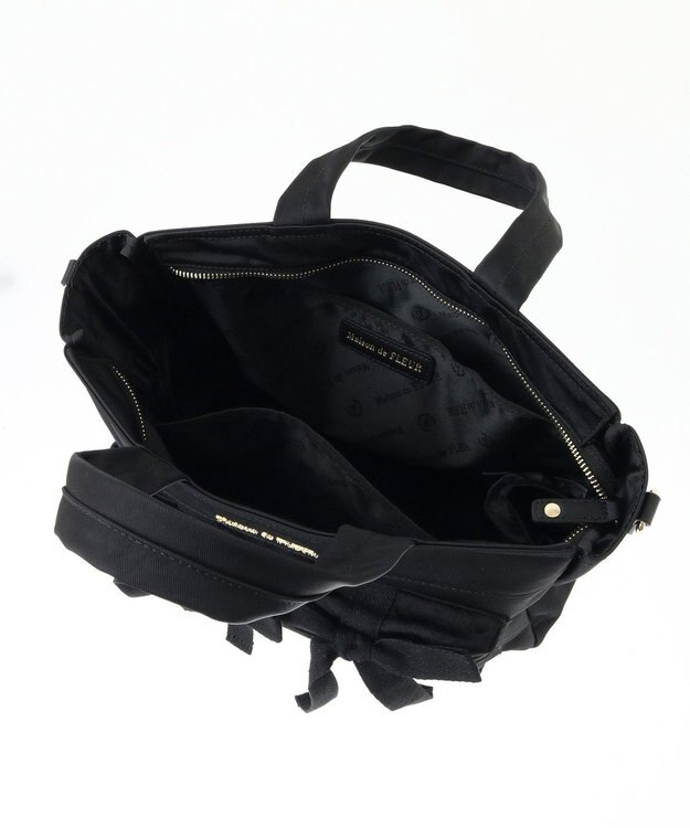 Maison de FLEUR ボンネルリボンショルダーバッグ Black
