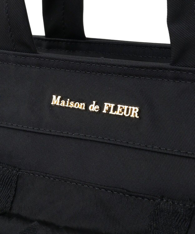 Maison de FLEUR ボンネルリボンショルダーバッグ Black