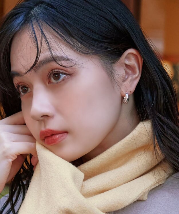 Tiaclasse マットメタルフープピアス シルバー