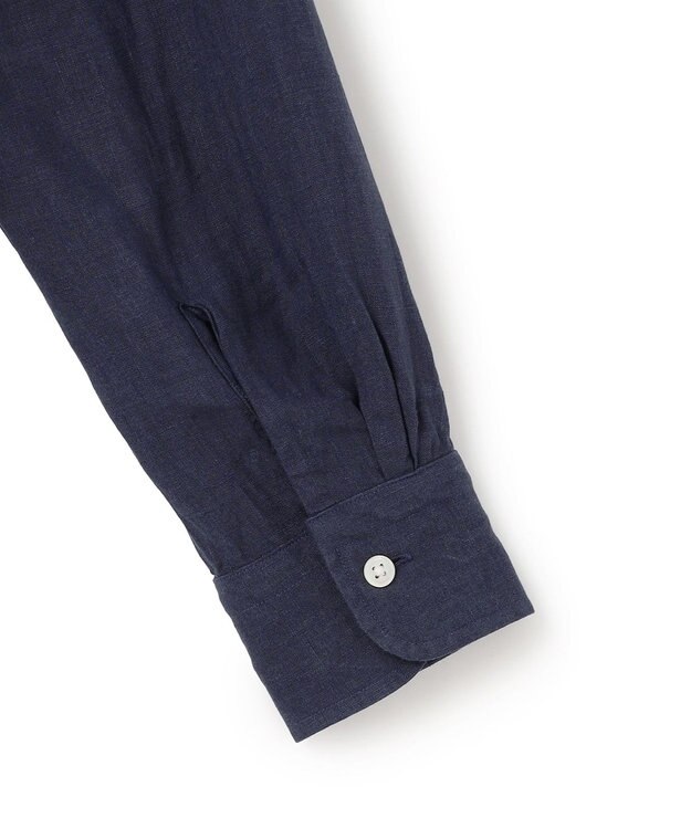 J.PRESS MEN 【LIBECO】リネンオープンカラー シャツ ネイビー系