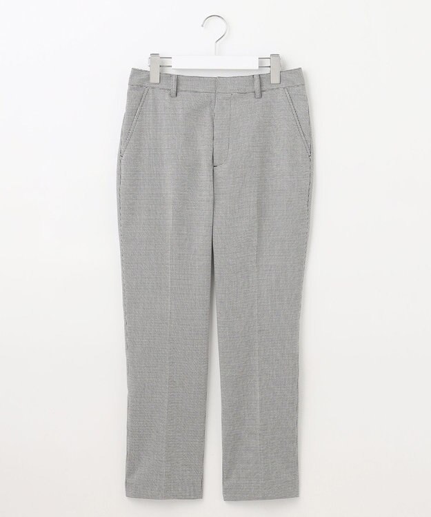 J.PRESS LADIES L 【洗える】シャークスキンハウンドトゥース テーパード パンツ ブラックチェック系3