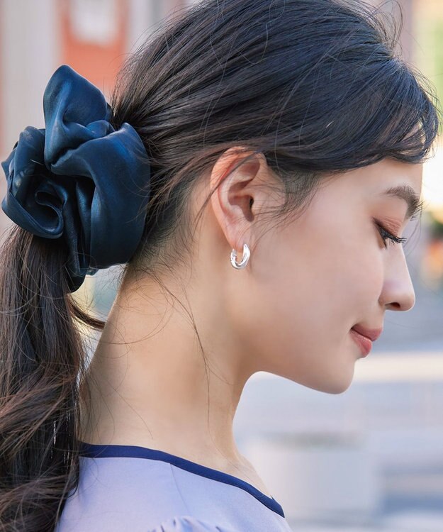 Tiaclasse マットメタルフープピアス シルバー