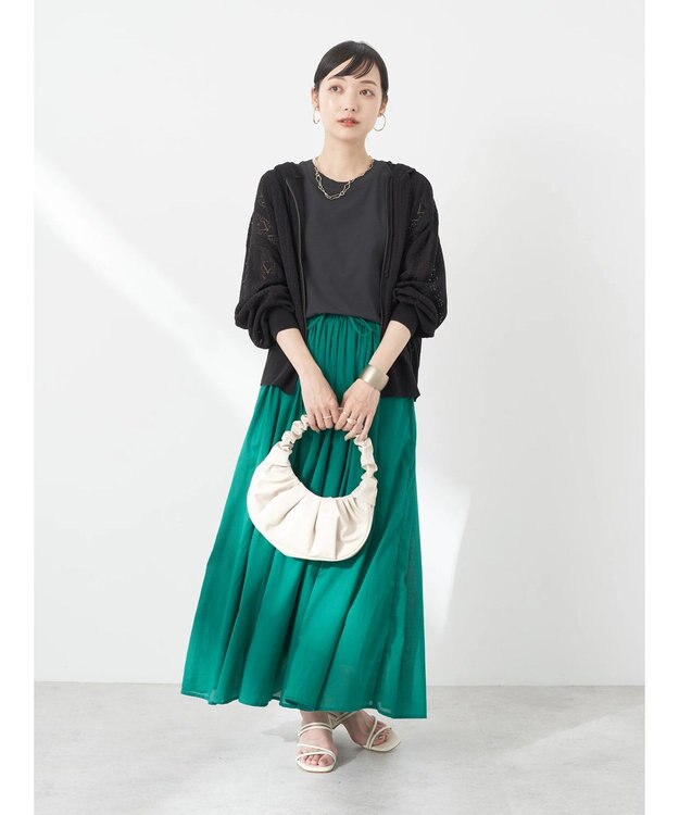 earth music&ecology ノースリーブカットソー（汗じみ防止） Black