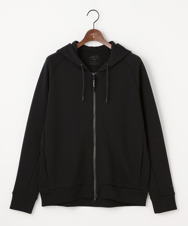 JOSEPH ABBOUD MOUNTAIN 【軽量/ソフト】ソフトダンボールニットジップパーカー ブラック系