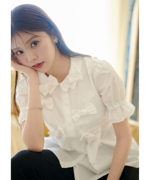 TOCCA 【鈴木ゆうかさん着用】BOUNCY RIBBON ブラウス ホワイト系