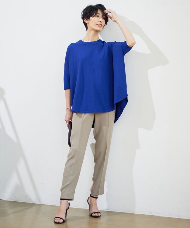 ICB 【洗える】 ライトダブルクロス ドロストパンツ ライトモカ系