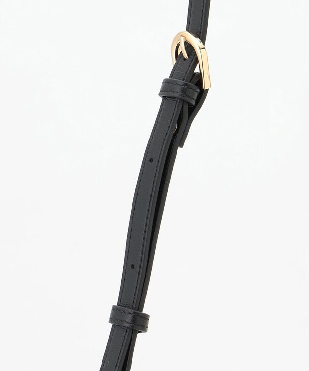 LA BAGAGERIE シープレザー　ギャザーミニバッグ ブラック