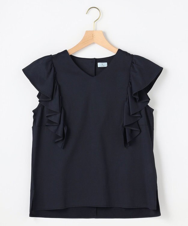 組曲 【先行予約】スウェットファンクションジャージー フリル袖カットソー ネイビー系