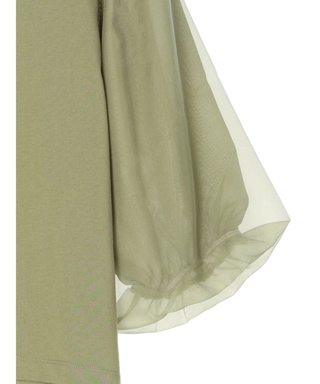 Green Parks オーガンジードッキングプルオーバー Light Green