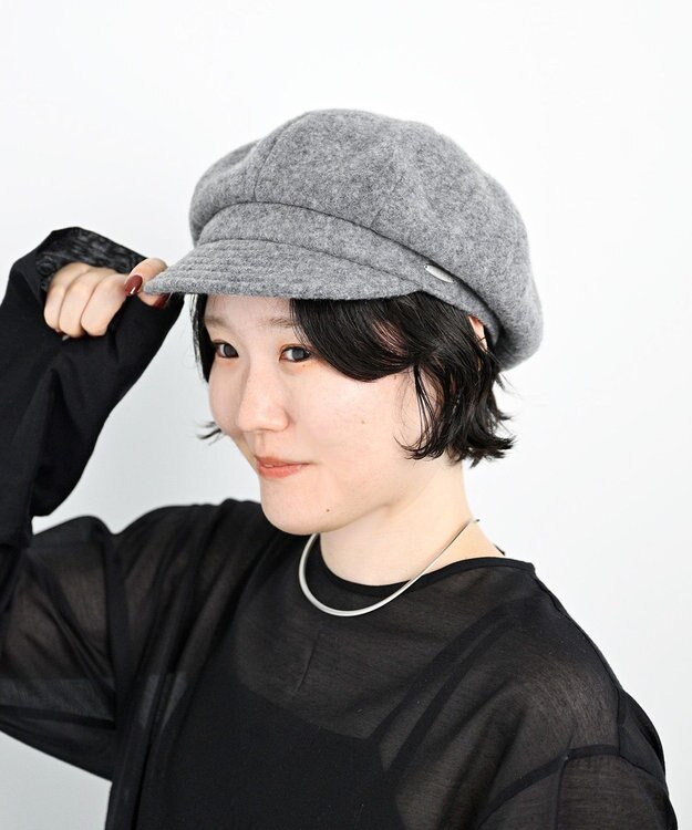 ATRENA 【ふわもこ】ウールフリース キャスケット グレー