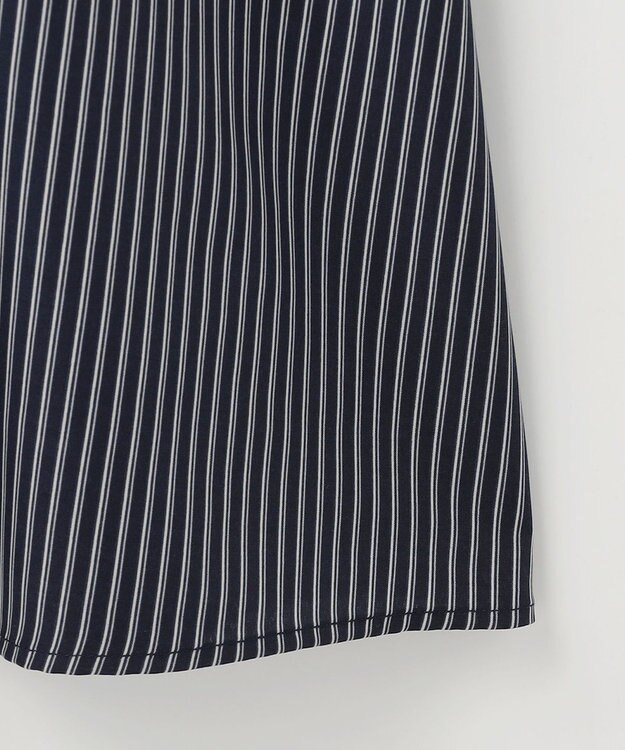 ANY SIS フロントボタンシャーリング ワンピース ネイビーストライプ