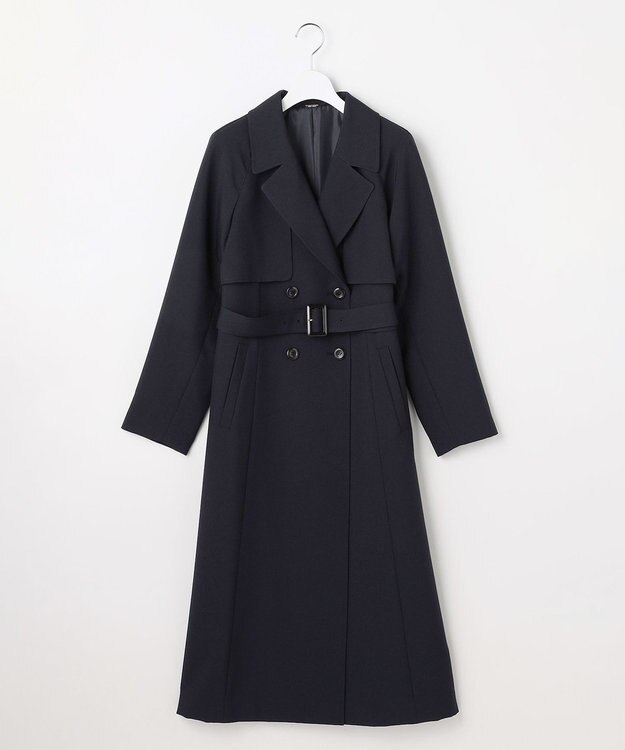 ANY SIS S エレガントロング トレンチ コート ネイビー