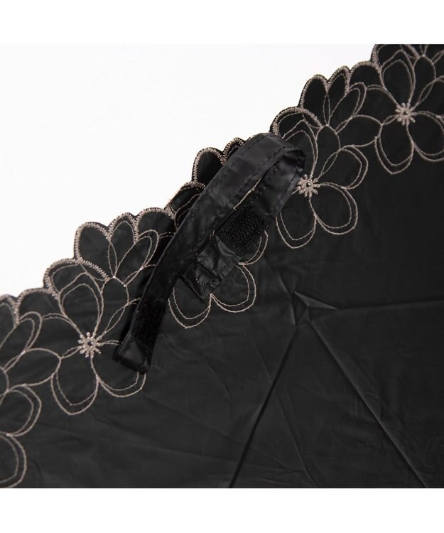 UNBILLION カシュネ cachenez / 【晴雨兼用】【日傘】 【UV カット率99.999.9％以上】PU軽量フラワー刺繍ミニ折りたたみ傘 ベージュ