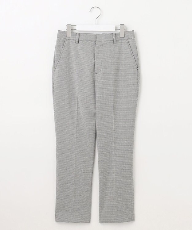 J.PRESS LADIES L 【洗える】シャークスキンハウンドトゥース テーパード パンツ ライトグレーチェック系3
