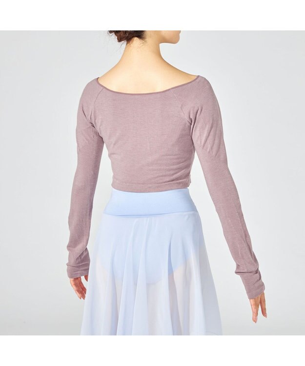 Chacott ラウンドネック・ショートトップ (サーモギア(R)糸使用） グレイッシュライラック