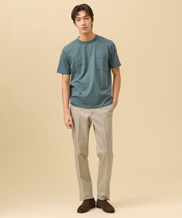 J.PRESS MEN オーバーダイクルーネック Ｔシャツ グリーン系