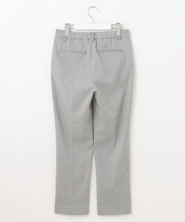 J.PRESS LADIES L 【洗える】シャークスキンハウンドトゥース テーパード パンツ ライトグレーチェック系3