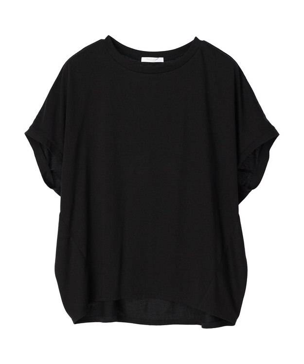 Green Parks 接触冷感半袖コクーンゆるプルオーバー Black