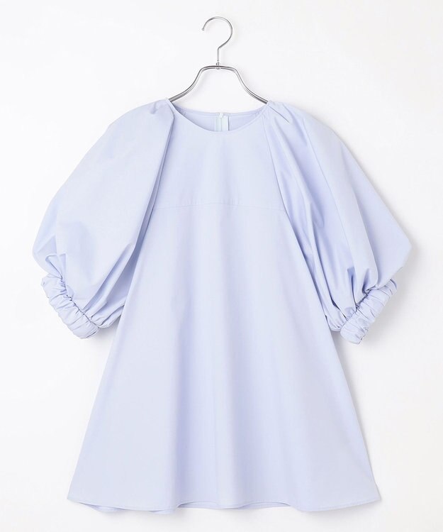 #Newans サークルスリーブAラインブラウス ライトブルー