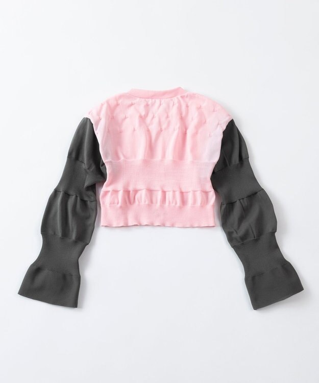 TRICOTE バイカラーショートカーディガン 52YELLOW