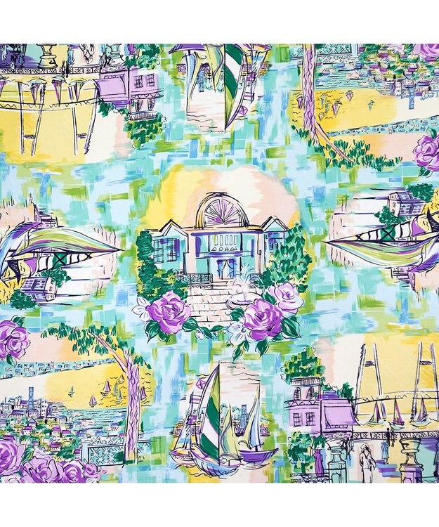 Marca ＜春の新色！＞【伝統横濱スカーフ】リゾートランド 大判 シルクツイル スカーフ グリーン