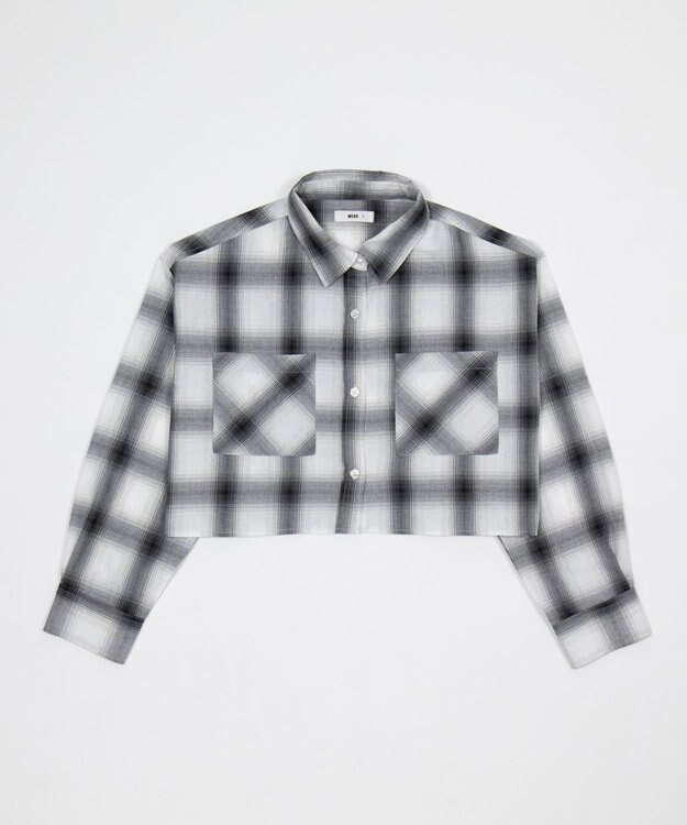 WEGO ショートチェックシャツ ホワイト