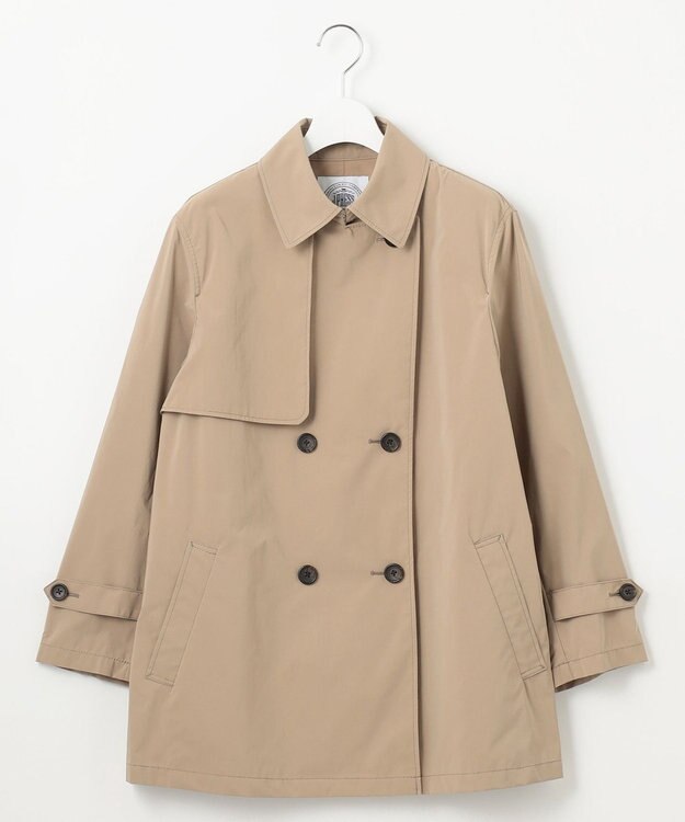 J.PRESS LADIES 【洗える・撥水】Reポリアーティローザ ダブル トレンチコート ブラウン系