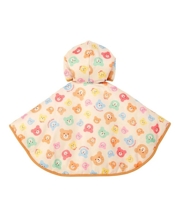 MIKI HOUSE HOT BISCUITS 裏ボアフリース リバーシブル総柄マントギフトセット【BOX付き】 アイボリー