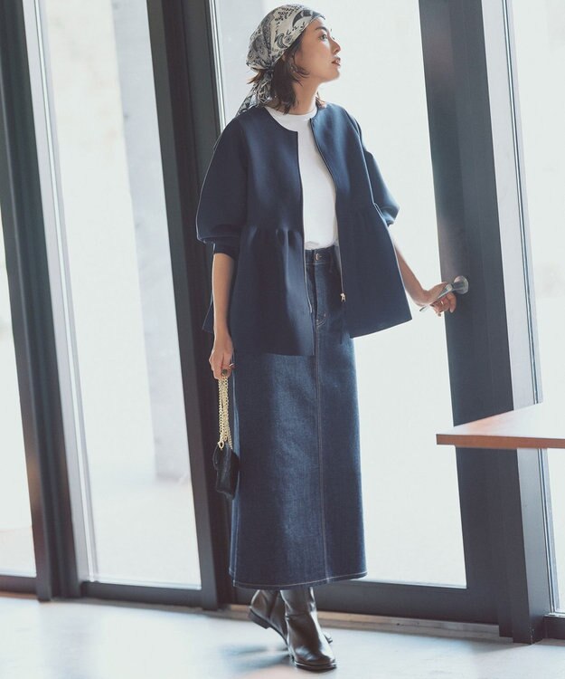 23区 【Oggi3月号掲載/新色追加/洗える】23区DENIM ストレッチ デニムスカート ネイビー系