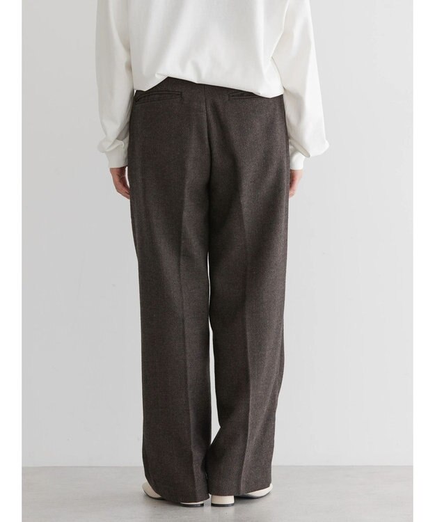 AMERICAN HOLIC ツイードタックワイドパンツ Brown