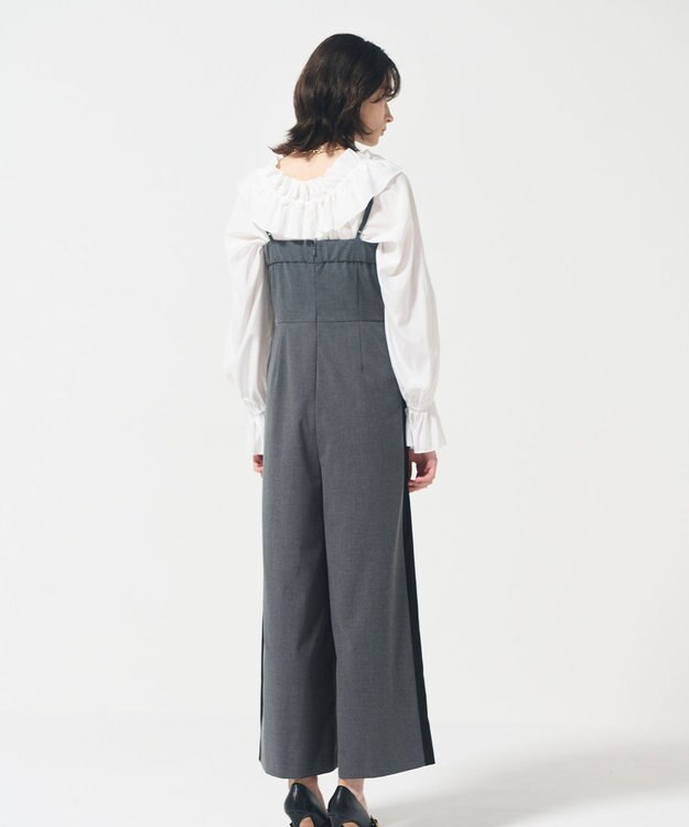 GRACE CONTINENTAL サイドラインサロペ グレー