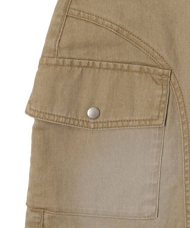 WEGO ヴィンテージウォッシュカーゴミニスカート ベージュ