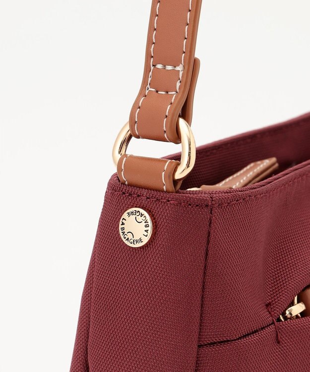 LA BAGAGERIE ポリエステルキャンバス　タックポシェット ワイン
