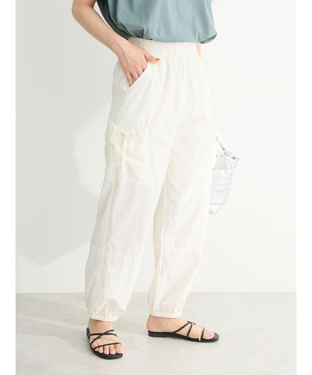 Green Parks ・ＥＬＥＮＣＡＲＥ　ＤＵＥリボンポケットカーゴパンツ Off White