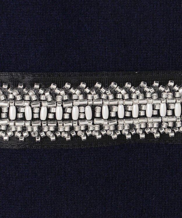 23区 【WEB&一部店舗限定/滝沢眞規子さん着用】ビジューボーダー ニット ネイビー系