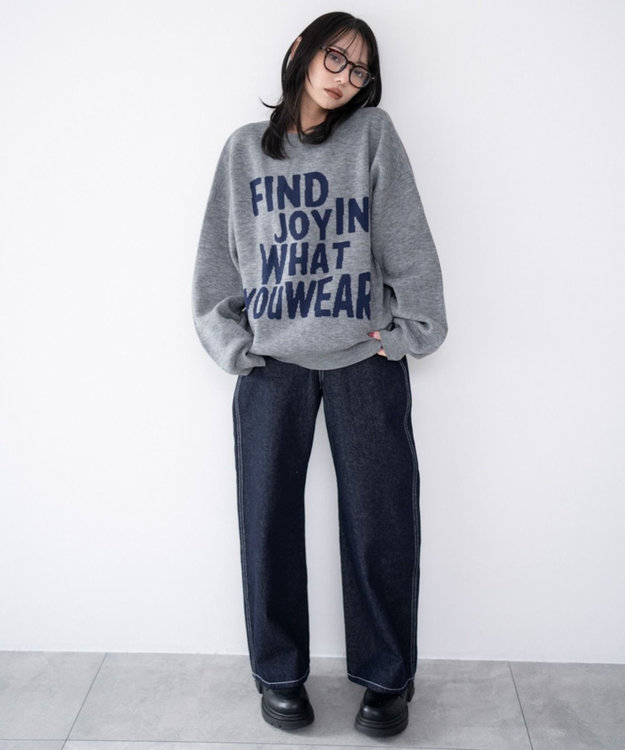 WEGO グラフィックニットプルオーバー 柄7