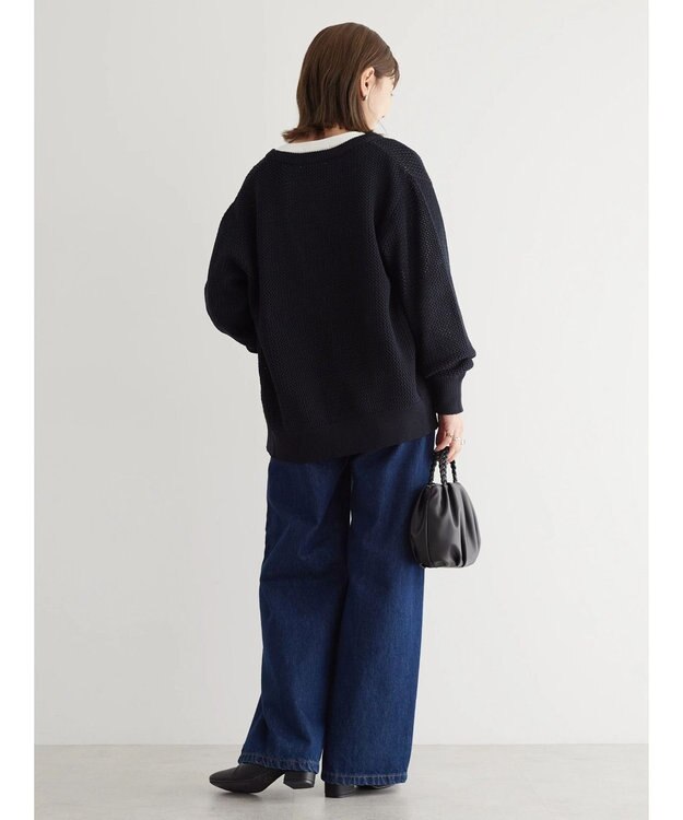 AMERICAN HOLIC エコカルットクルーネックカーディガン Navy