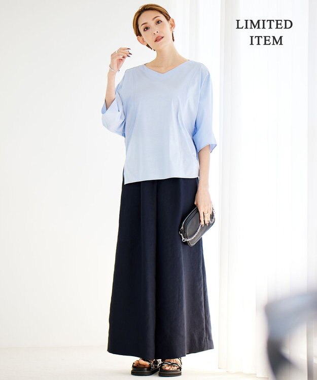 ICB 【WEB限定】 Slub タックパンツ ネイビー系